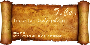 Treszler Csépán névjegykártya